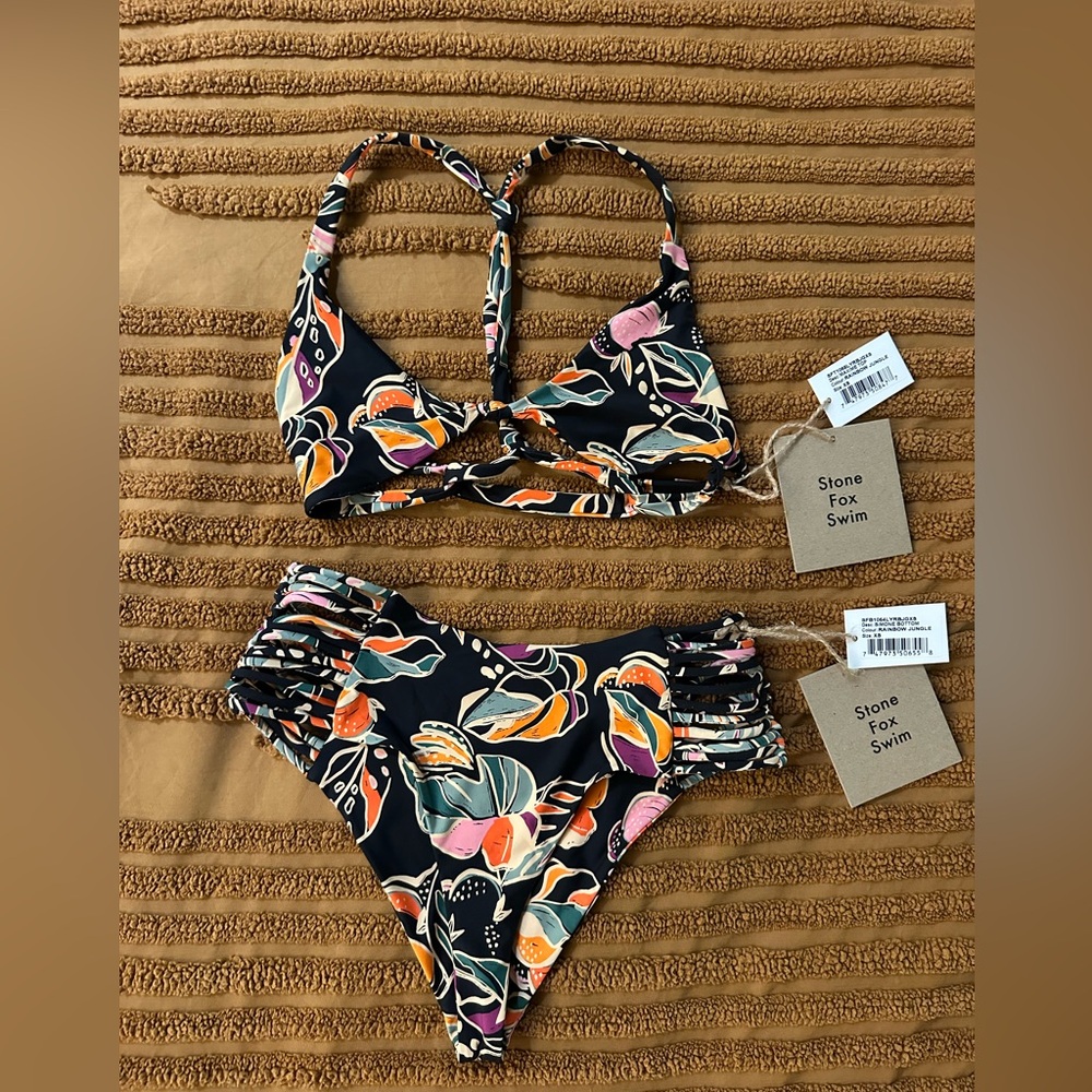 NWT stone fox swim bikini set - Maxime top and Simone bottoms